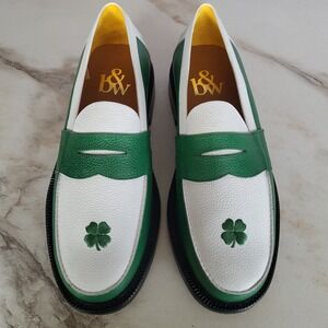 The Lucky Loafer by Blackstock & Weber Shamrock Pebbled Green White Size 11 Men